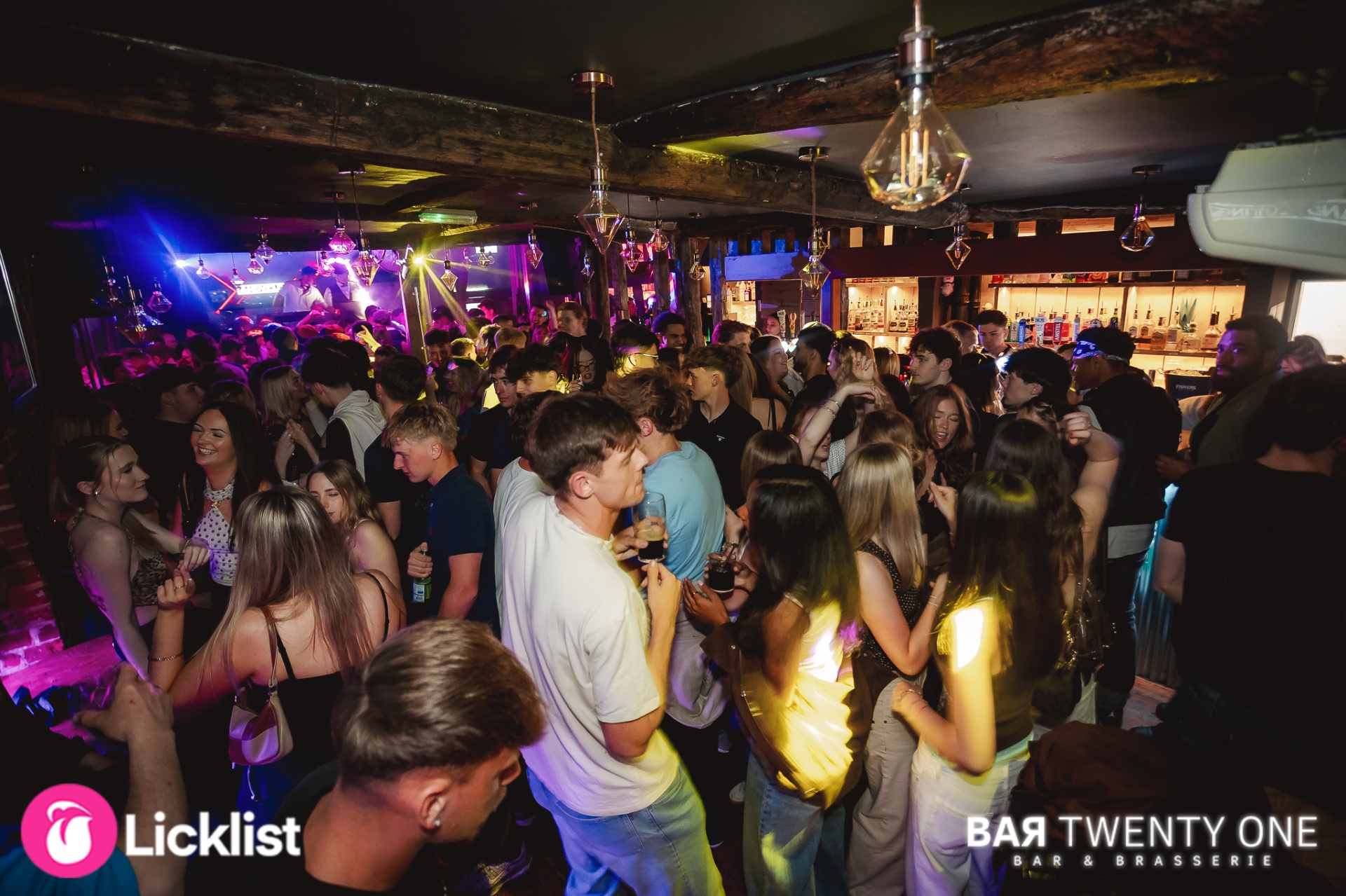 Busy weekend night at Bar Twenty One