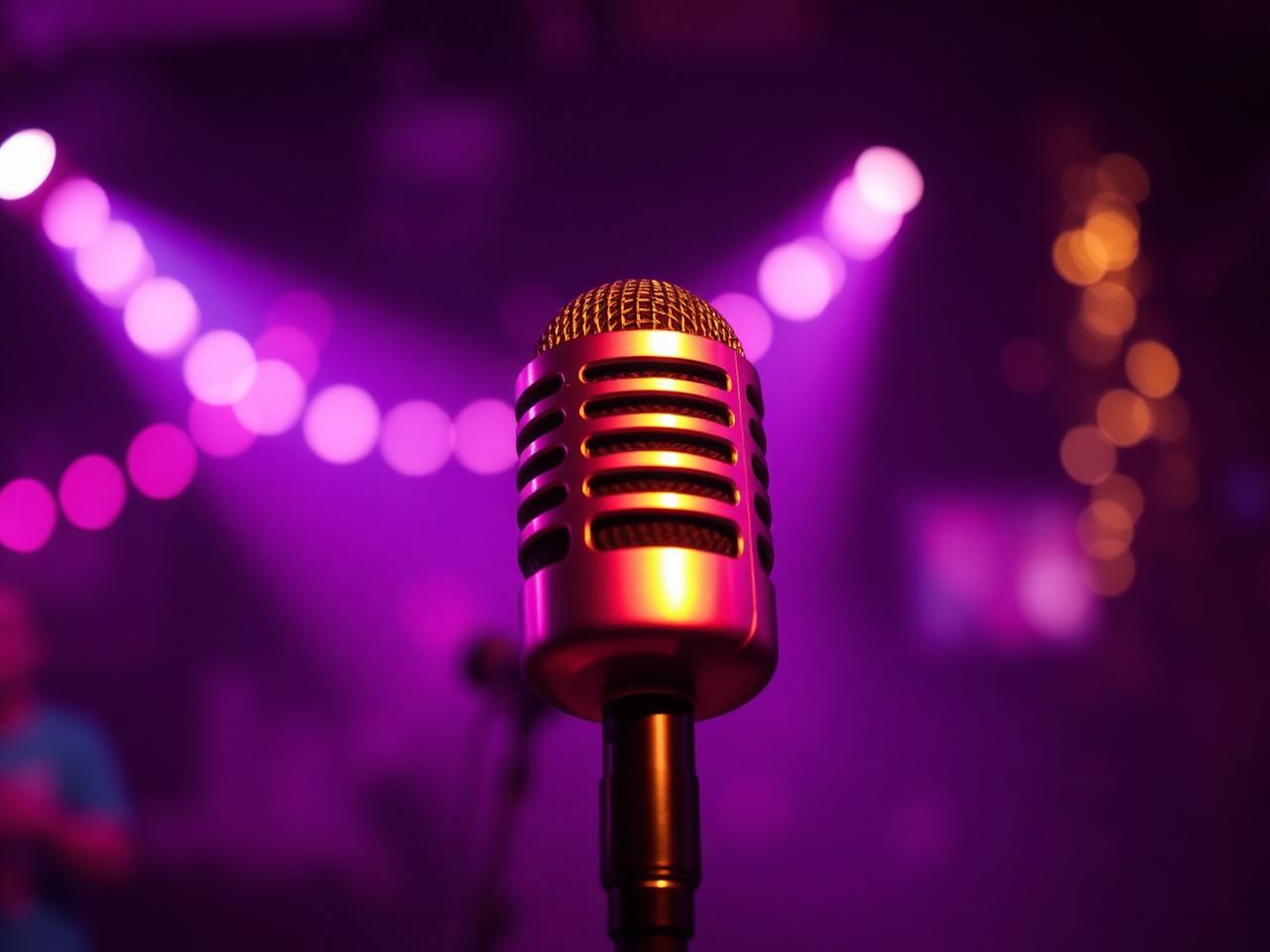 Karaoke on stage at Bar Twenty One